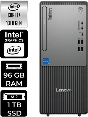 Lenovo Thinkcentre Neo 50T Intel Core I7 13700 96GB 1tb SSD Fdos Masaüstü Bilgisayar & Per4 USB Bellek 12UB000HTRP318