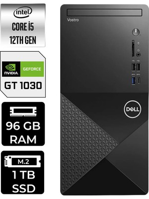 Dell Vostro 3030MT Intel Core I5 12400 96GB 1tb SSD GT1030/4GB Fdos Masaüstü Bilgisayar & Per4 USB Bellek N6004VDT3030MTP438