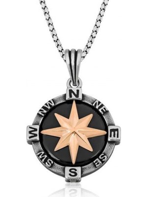 Supertrend Gümüş Pusula Kolye