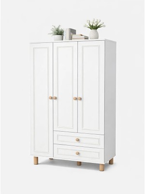 Cozibo Bahama Çitalı 3 Kapılı 2 Çekmeceli Gardrop Lüks