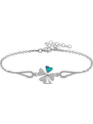 Supertrend Gümüş Nazarlı Yonca Bileklik