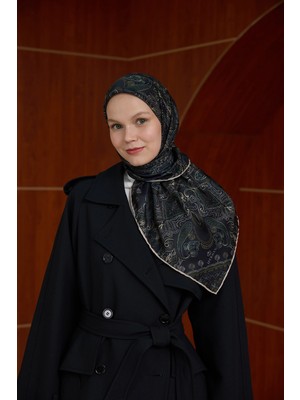 İpekhan Siyah Ipekhan Winter Bloom Soft Eşarp 1243