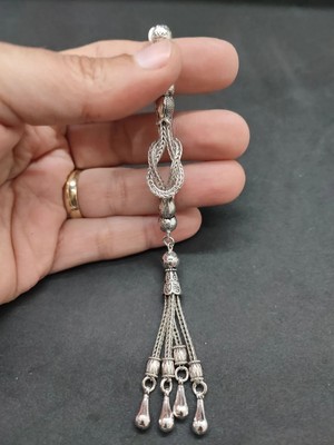 İskeçe Tesbih 475 Ayar Gümüş Tesbih Püskülü