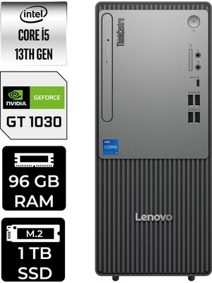 Lenovo Thinkcentre Neo 50T Intel Core I5 13400 96GB 1tb SSD GT1030/4GB W11P Masaüstü Bilgisayar & Per4 USB Bellek 12UB000BTRP478