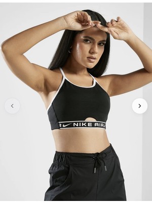 Nike Air Indy High-Neck Mesh Bra Siyah Kadın Sporcu Sütyeni FB4097-010