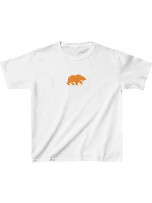 Giyim Center Unisex Çocuk Baskılı T-Shirt - Beyaz