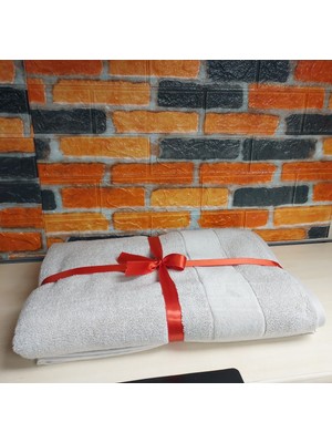 Özdilek Svv Border Orta Boy Banyo Havlusu (76X147) - Silver (Gri)