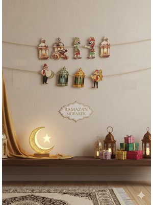 Dodomar Ramazan Dekoratif Hacivat Karagöz Banner 160X17 cm Asma Süs Duvar Afişi