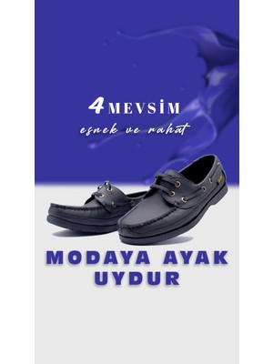 Belirtilmemiş Dexters Tarzı Hakiki Deri Ortopedik Tabanı Dikişli Deri Bağcık Deri Astar Günlük Ayakkabı