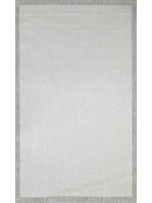 Sisal Sl-8 Bej Vizon Dekoratif Desenli Çerçeveli Halı