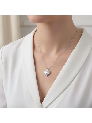 Vaoov 14 Ayar Altın Kaplama Incili Kalp Kolye