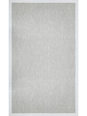 Sisal Sl-13 Krem Bej Dekoratif Desenli Çerçeveli Halı