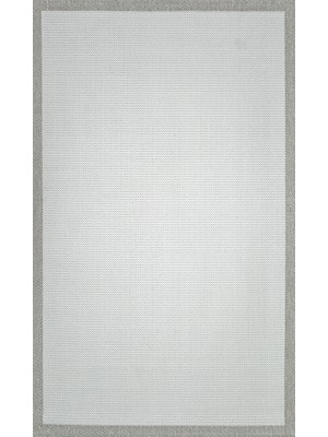 Sisal Sl-15 Krem Bej Dekoratif Desenli Çerçeveli Halı