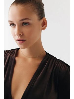 By Milo Jewellery 14 Ayar Sade Choker Zincir