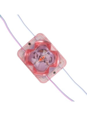 Najmaddin Powermaster PM-14716 12 Volt 2 Watt Pembe Yanıp Sönen Çakar 4333-3030 Modül LED 43X33X28MM