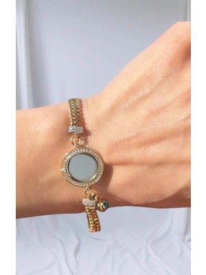 By Milo Jewellery 14 Ayar Altın Nazar Boncuklu Bileklik