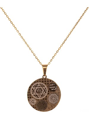 Altın Renk Titanyum Kaplama Çelik Kolye Paslanmaz Zincir Kararmaz