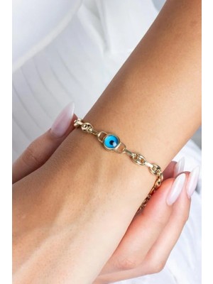 By Milo Jewellery 14 Ayar Altın Mineli Gemici Düğümlü Nazar Bileklik