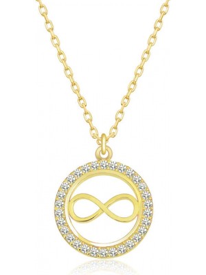 Supertrend Gümüş Gold Minik Sonsuzluk Bayan Kolye