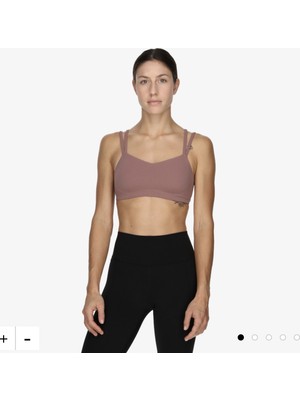 Nike Dri-Fit Alate Trace Light-Support Padded Strappy Training Kahverengi Kadın Sporcu Sütyeni DO6608-208