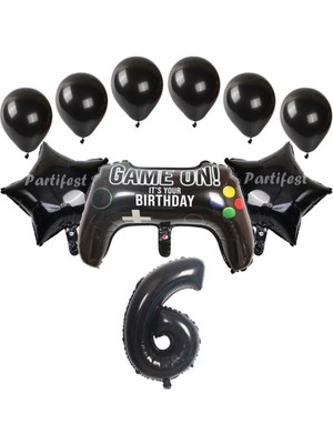Parti Station Gamer Oyuncu Oyun Konsolu Yaş Folyo Balon Seti Gamer Oyuncu Playstation Konsept Doğum Günü