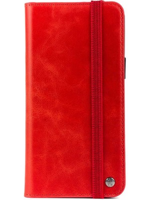 iPhone 11 Pro Max Kılıf Ydst Hakiki Deri Multi Cüzdan Kılıf-Kırmızı