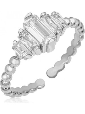 Supertrend Gümüş Ayarlanabilir Baget Kadın Yüzük