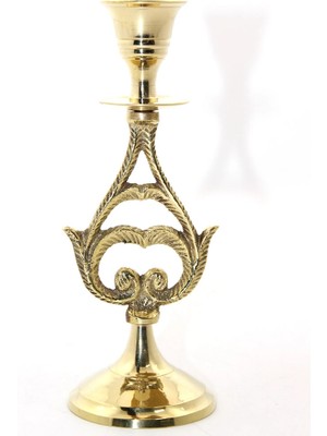 Livenda Tekli Pirinç Şamdan Model 6