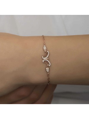 Supertrend ​gümüş Rose Kelebek Kadın Bileklik