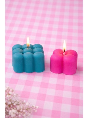 El Yapımı Dekoratif Bubble Mum | Baloncuk Tasarım | Canlı Renk Seçenekli