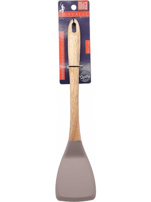 Kavalye Mila Ahşap Saplı Silikon Spatula 5 Adet