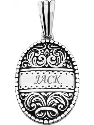 Supertrend Gümüş Kişiye Özel Erkek Kolye Ucu