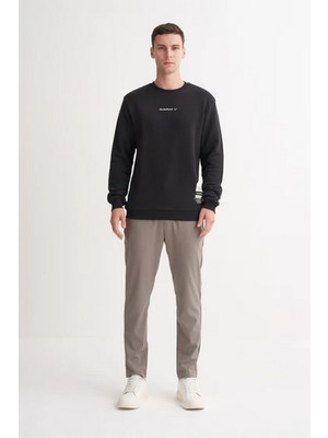 Cazador Kalın Diyagonal Dokulu %100 Pamuk 3 Iplik Regular Fit Sweatshirt