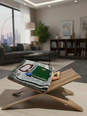 Ramazan’a Özel Ahşap Rahle Hediye Seti(Kadife Yasin,seccade,tesbih,misvak,misk, Zikirmatik Hediyeli)