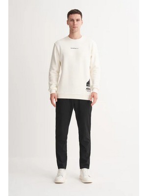 Cazador Kalın Diyagonal Dokulu %100 Pamuk 3 Iplik Regular Fit Sweatshirt