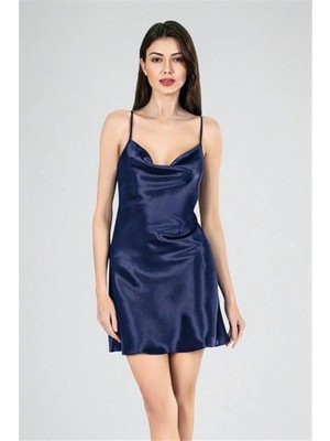 Aria's Closet Arias Closet Kısa Gecelik Degaje  Lacivert 7740