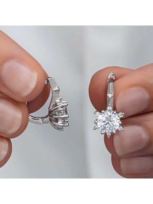 Supertrend ​gümüş Çiçek Desenli Kadın Küpe