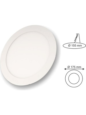 Cata 12W Günışığı LED Panel Armatür