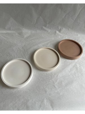 Lenisa Home Lenisa Taş Tozu Yuvarlak Tabak,sunumluk