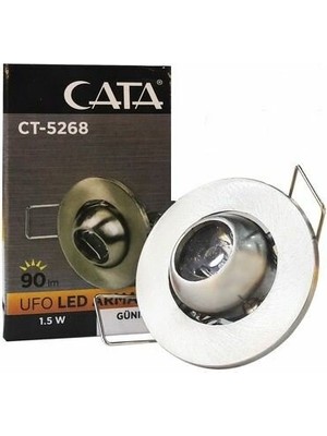 Cata 1,5W Amber Hareketli Yıldız Spot (Satin Kasa)