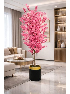 Altun Çiçekcilik Bahardalı 150 cm  Lux Metal Saksı Dahıl