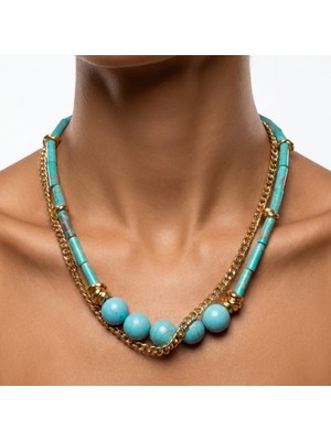 THEIA GemWorks Viruna - Varisit & Turkuaz Taşlı Kolye