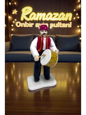 Figürart  Ramazan Davulcusu Biblo – El Yapımı Otantik Figür – Ramazan Dekoru & Hediyelik
