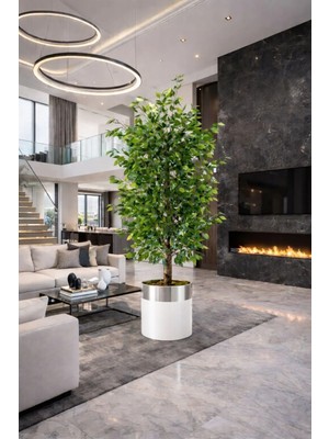 Altun Çiçekcilik 150 cm Yapay Benjamin Ağacı Lüks Saksılı Dekoratif Ağaç