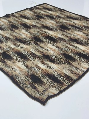 Glamouria Glamourıa Neva Eşarp Leopar Desen 1 Kahve Krem