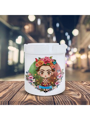 Asilmeydan Ressam Frida Kahlo Baskılı Küllük Kül Tablası -99201