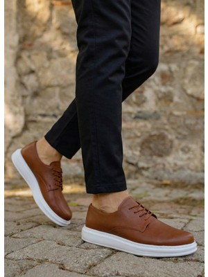 Belirtilmemiş Hafif Ortopedik Dikişli Bağcıklı Kaymaz Taban Vegan Deri Günlük Casual