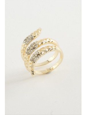 Zero Land Gld-Spt- Yılan Taşlı Yüzük - Sarı