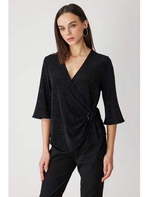 Eskişehir Mağazacılık 71467 Onteks Bluz Yarım Kol V Yaka