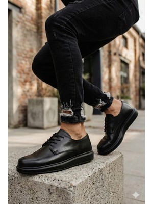 Belirtilmemiş Hafif Ortopedik Dikişli Bağcıklı Kaymaz Taban Vegan Deri Günlük Casual